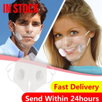 

1 Pc Adult Transparent Mask With Valve Reusable Dust-proof Mouth Cover Visible Expression For The Deaf Mascarillas