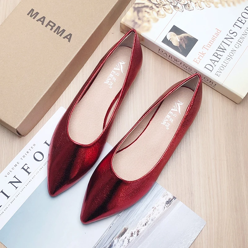 Women Flats Women's Pointed Toe Shallow 