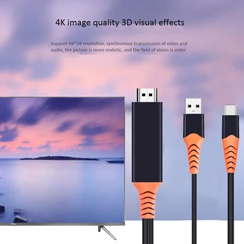 

USB C to HDMI 4K60Hz Type C HDMI Cable Adapter Thunderbolt 3 USB 3.1 HDMI Cable