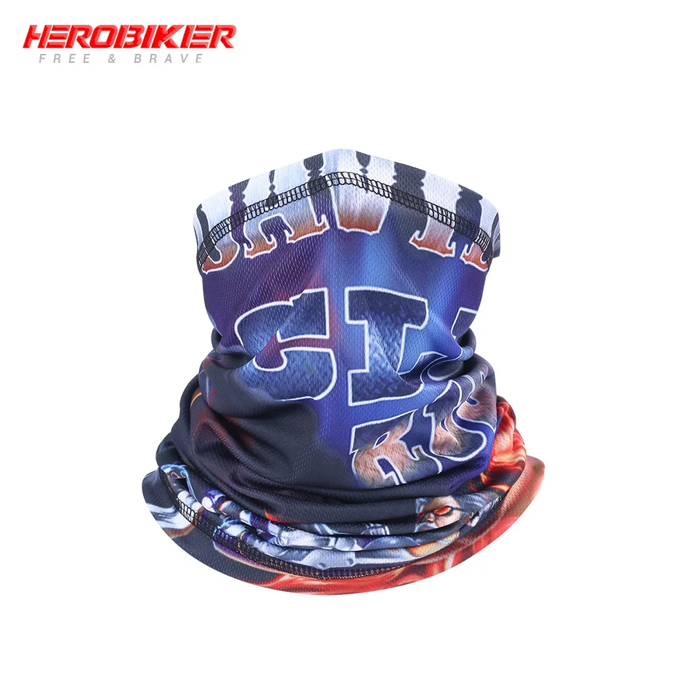 HEROBIKER мотоциклетная маска для лица мото дышащая велосипедная Лыжная маска головные уборы мотоциклетная маска шейный платок военный тактический шарф - Цвет: MTJ-7001-01