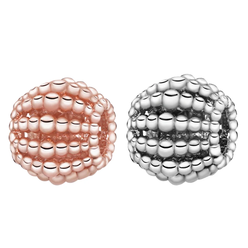 

2020 Valentine's New 925 Sterling Silver Beads Beaded Openwork Charm fit Original Pandora Bracelets Women DIY Jewelry