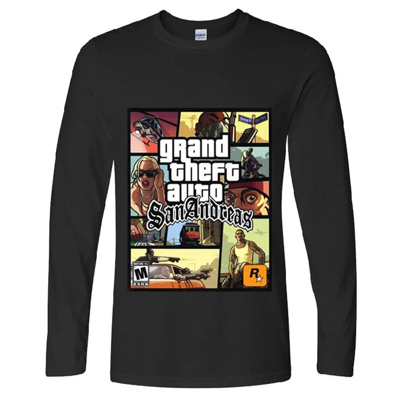 Мужская футболка с длинным рукавом грандиозная кража GTA Game забавная La Casa De Papel