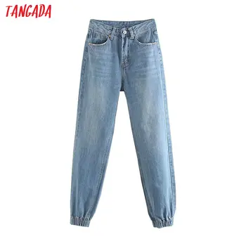 

fashion women harm jeans boyfriend style denim pants long trousers pockets zipper loose streetwear female pantalon pants 4M33