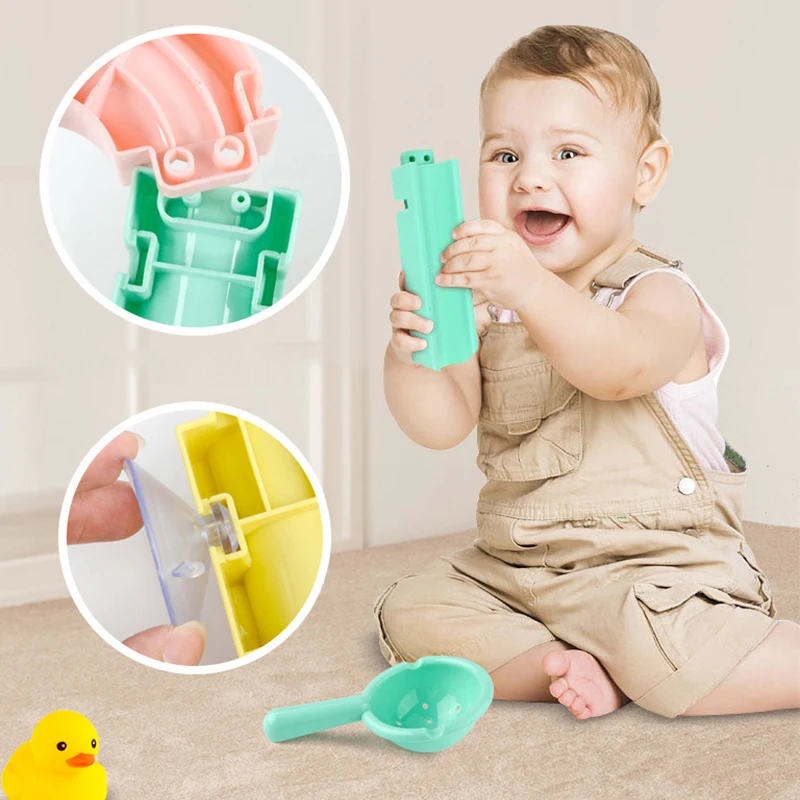 12 шт. Детские Игрушки для ванны на присоске, водные игры, игрушки для детей, детские игрушки, водные горки, игрушки для ванной, ванны, душа, водные игрушки, набор, подарки