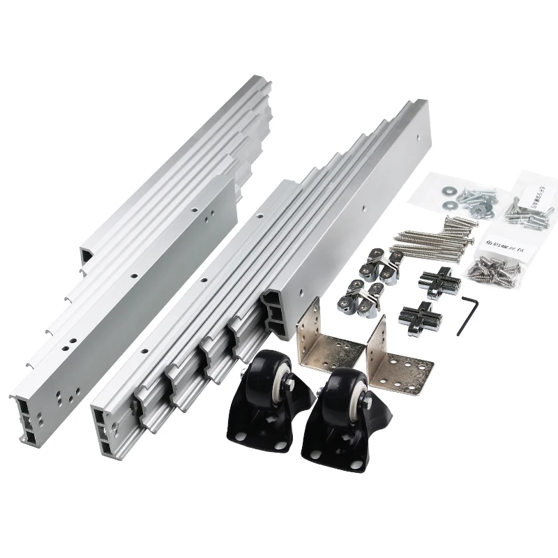 Multifunctional cabinet dining table invisible folding guide concealed dining table track hardware accessories