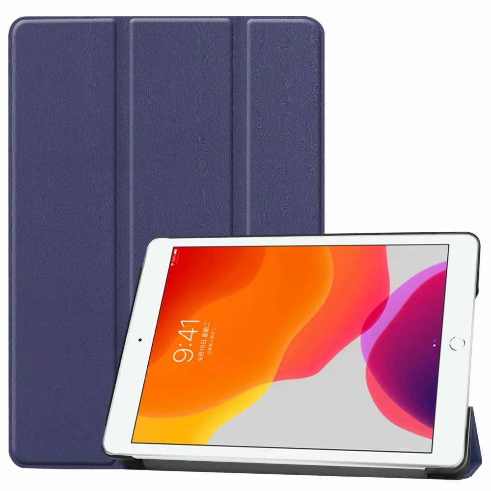 Чехол для планшета для нового IPad 7-го поколения 10,2 дюймов Trifold Smart Auto Sleep/Wake легкий чехол для IPad 7 чехол с подставкой+ ручка