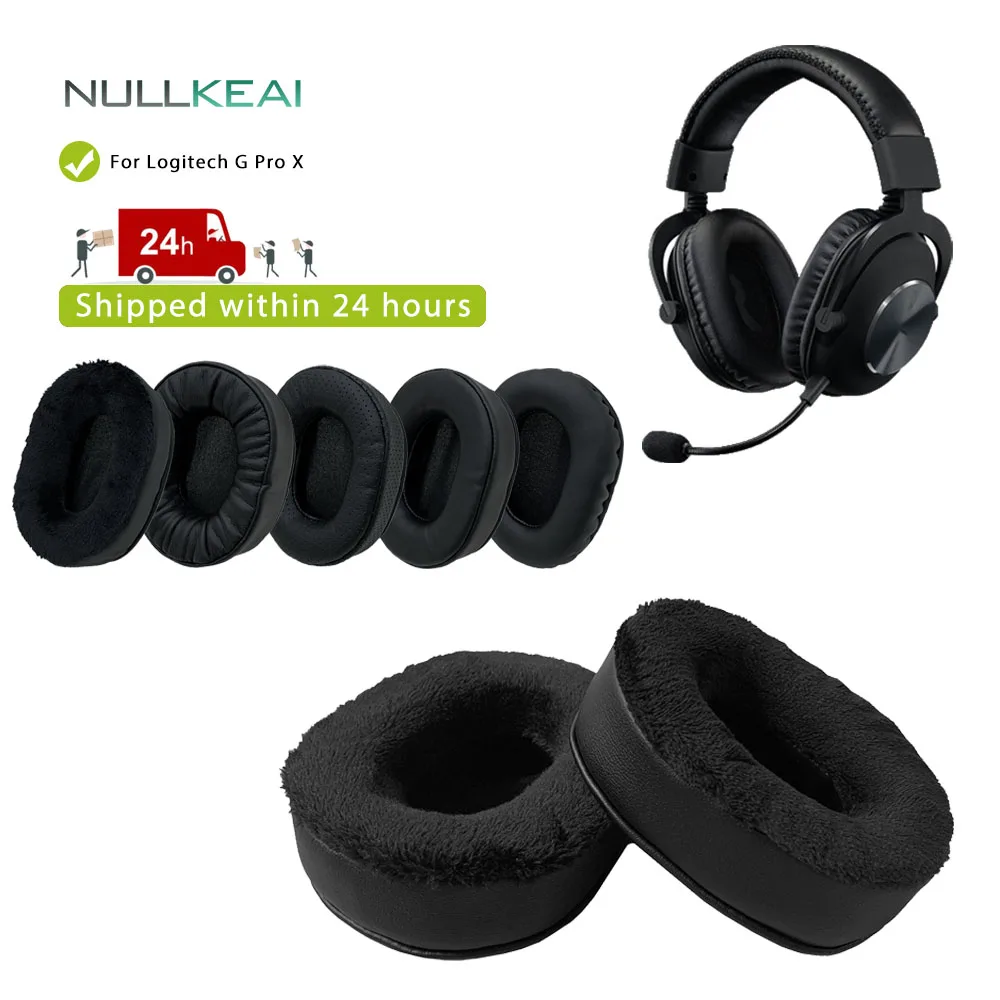 NULLKEAI Замена плотные кожаные подушечки для Logitech G Pro X наушников карты памяти