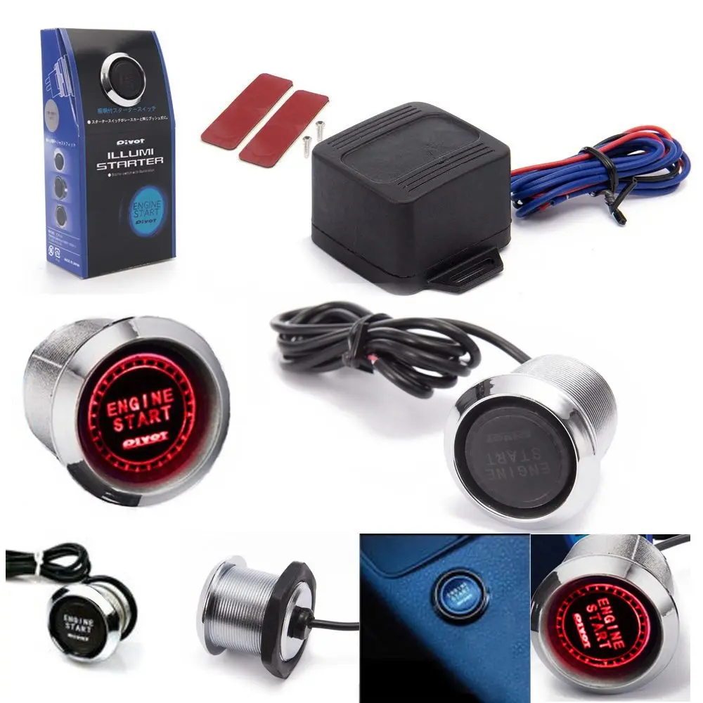 12V Ignition ENGINE Starter with RED LEDs UNIVERSAL Fit PUSH START BUTTON KIT 12V Ignition ENGINE Starter with RED LEDs UNIVERSAL Fit PUSH START BUTTON KIT