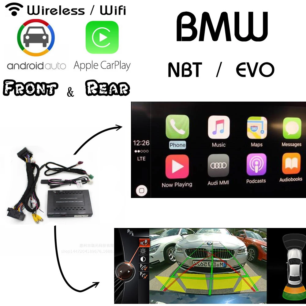 

For BMW Carplay box Rear & Front camera Decoding & Carplay Interface Display Improve Series 1 2 3 4 5 6 7 X1 X2 X3 X4 X5 X6 MINI
