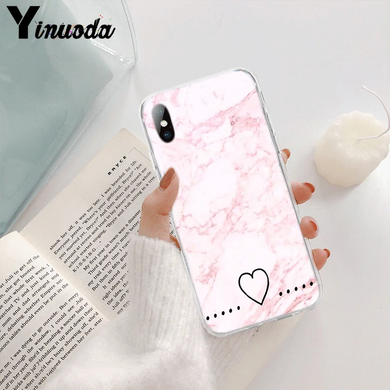 Love Heart Gold Rose Marble Stripes