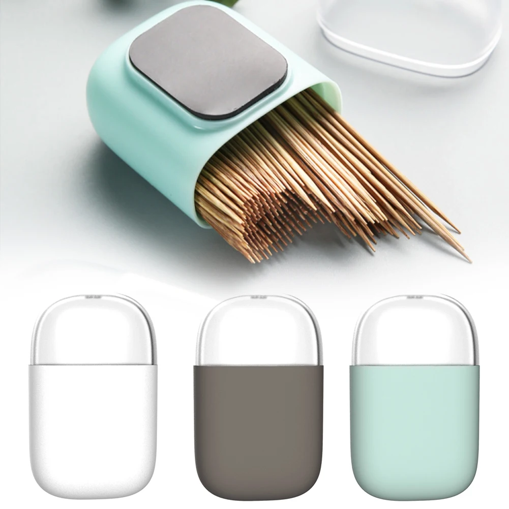 Storage Box Table Kitchen Toothpick Holder Dispenser Durable Magnetic Restaurant Save Space Refrigerator Decoration ABS