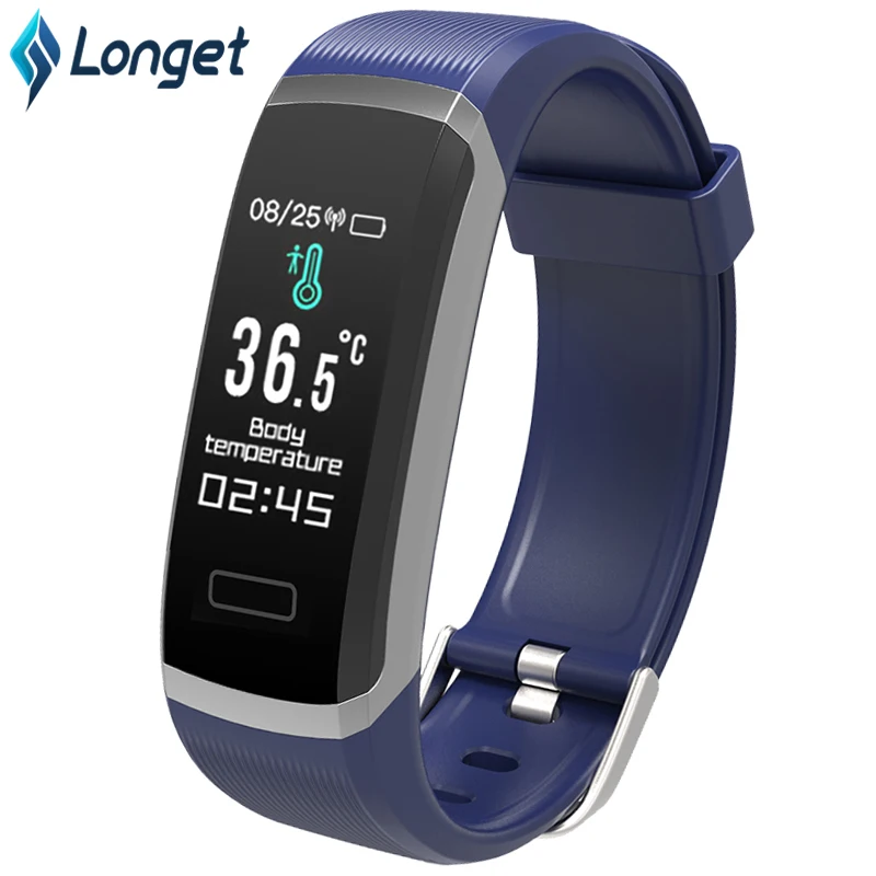 

Longet New Smart Bracelet with Body Temperature Waterproof Fitness Tracker Heart Rate Monitor Men Women Smart Wristband Sport