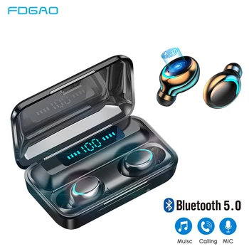 

FDGAO Wireless Headphones Bluetooth 5.0 Earphone TWS HIFI Mini In-Ear Sports Headset HD Call Waterproof Earbuds With Microphone