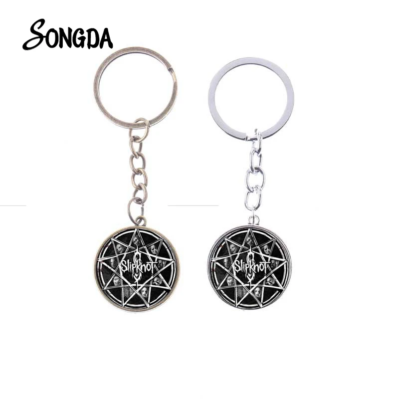 Браслет в стиле панк Slipknot длинная цепочка для ключей с логотипом музыкальной рок