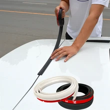 DIY 1.6M Universal Car Styling Trunk Edge Sealing Strip Rubber Dustproof Tailgate Sticker Waterproof External Auto Accessories