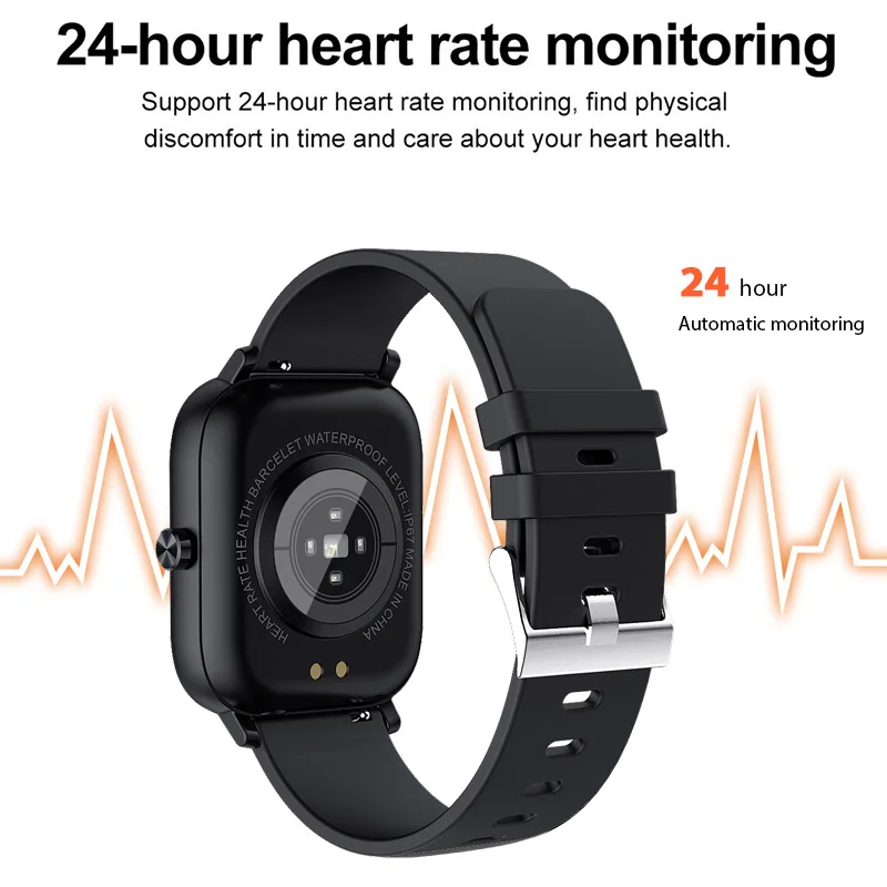 LIGE New Men Smart Watch Wristband Men Women Sport Clock Heart Rate Monitor Sleep Monitor Bluetooth Call Smartwatch for phone