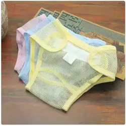 Моющиеся Дышащие трикотажные штаны для новорожденных летние Многоразовые детские подгузники с сеткой для малышей, регулируемые удобные