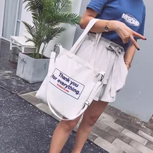 Hong Kong стиль сумка корейский стиль простой Универсальный Повседневная Холщовая Сумка для покупок простая ткань сумка