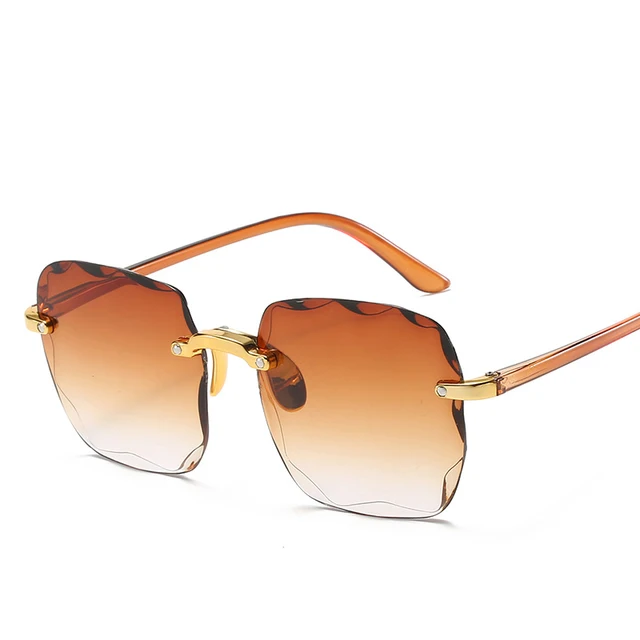 Square Rimless Sunglasses Gifts for women