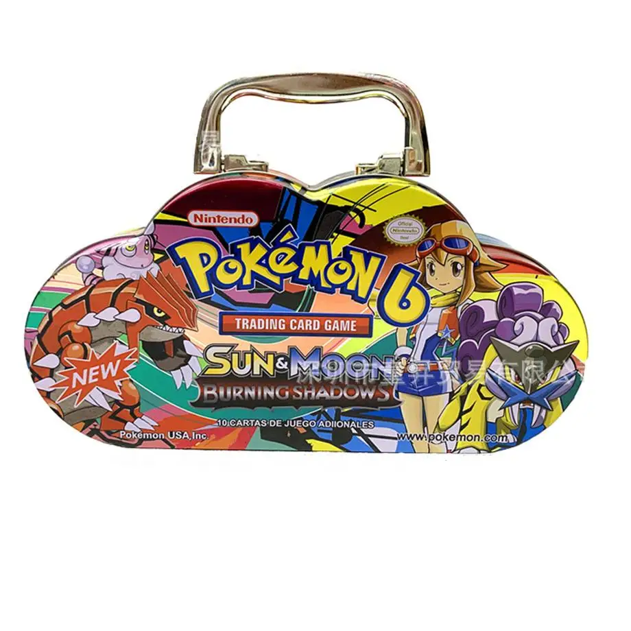 102 шт./компл. портативная жестяная коробка Pokemon TAKARA TOMY Battle Toys хобби Коллекционная
