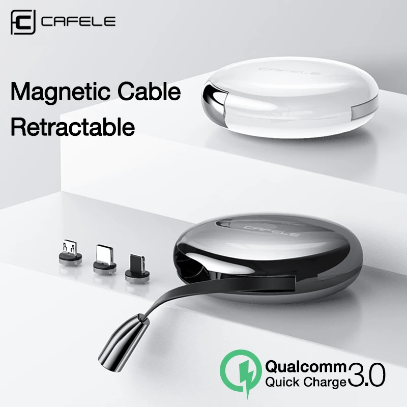 

Cafele Luxury Magnetic Charging USB Cable for iPhone Type C Micro Retractable Charger Cable 120cm 3A Fast Charging USB C Cable
