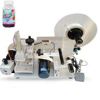 Semi-automatic Flat Labeling Machine Small Label High Precision Flat Labeling Tool High-capacity Stickers Paste Label Equipment 110v 220v fully automatic label peeling machine paper stickers label separator label tearing machine efficient tools equipment
