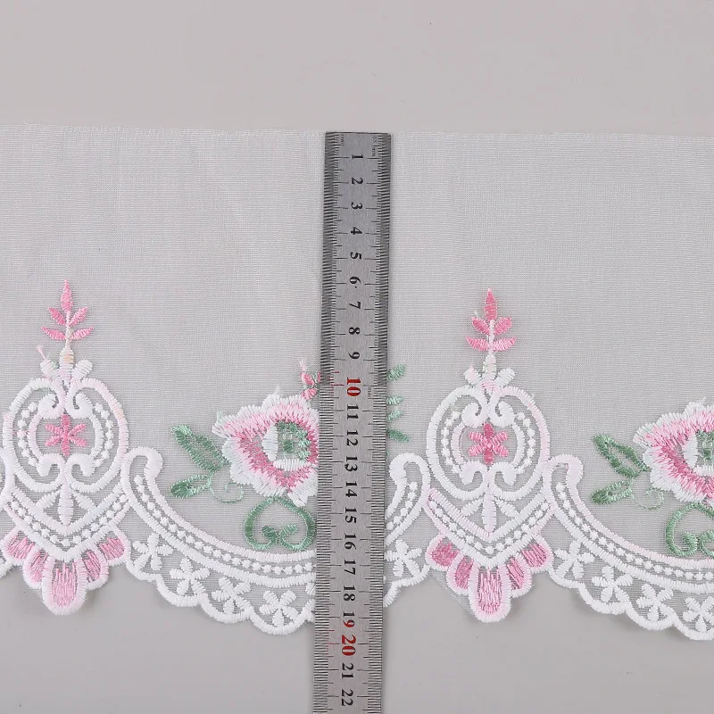 3 Yards Peony Flower Lace Fabric Curtain Clothing Accessories DIY Handmade Doll Clothing cotton fabric