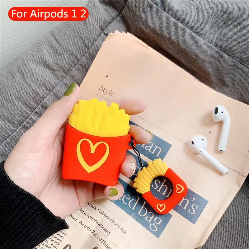Милый беспроводной чехол для наушников с Bluetooth для apple airpods 2, силиконовая Мягкая коробка с рисунком молочного чая, аксессуары для airpods - Цвет: 594
