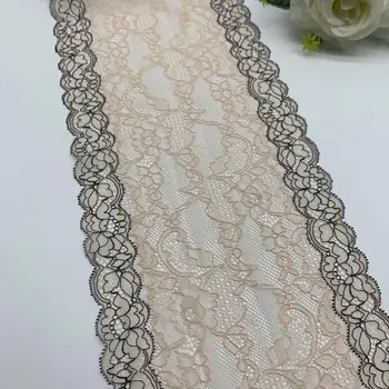 

3y/lot Width 17.20cm Apricot elastic stretch lace trim lingerie handmade material garment accessory sewing parts