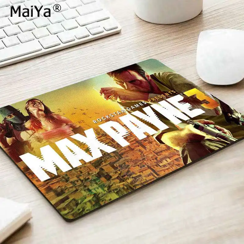 MaiYa Max Payne красивый коврик для мышки в стиле аниме резиновый ПК компьютерный игровой коврик для мыши - Цвет: No Lock Edge25x29cm