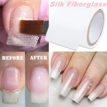 Лечение ногтей самоклеющиеся Гель-лак для ногтей расширение наклейки Советы стекловолокна шелковая пленка для ногтей