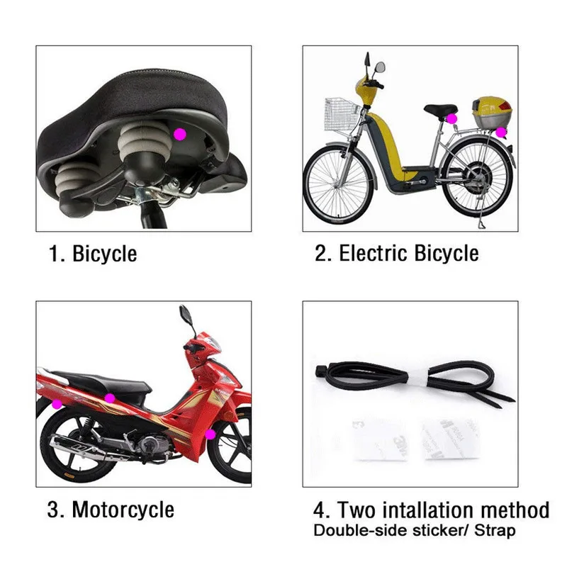 113dB Anti-Theft Remote Control Motorcycle Bicycle Security Lock Bike Alarm Padlock Siren