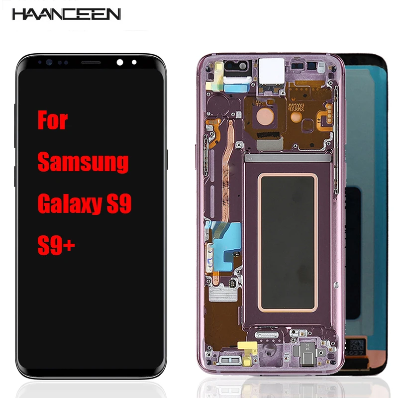 ORI AA+++ класс 2960*1440 lcd с рамкой для SAMSUNG Galaxy S9 дисплей S9+ плюс G960 G965 сенсорный экран дигитайзер