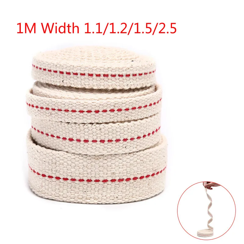 1M Strong Flat Cotton Wick Core For Kerosene Burner Stove Lighting Lantern Oil Lamp Making DIY Accessory Material