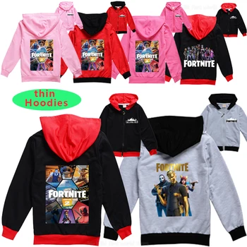 

Fortnites Hoodie Sweatshirts Boy Girl Jacket Unisex Kid Cartoon Zipper Streetwear Autumn Pullovers Hooded Jacket Christmas Gift