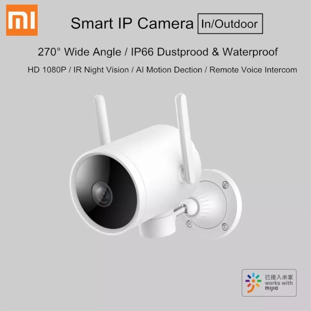 Xiaomi Mijia N1 умная IP камера 1080P ИК ночная версия IP66 Водонепроницаемая 270 ° PTZ WiFi вход/наружная безопасность беспроводная умная камера