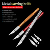 LUXIANZI Non-Slip Engraving Metal Knife #11 Blade Set for Mobile Phone PCB Repair Hand Tools Cutter Craft Knives DIY Multi Tool 2