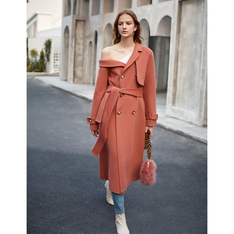 AEL, новинка, Женское шерстяное пальто на одно плечо, новое модное шерстяное пальто для темпераментных женщин, популярное шерстяное пальто