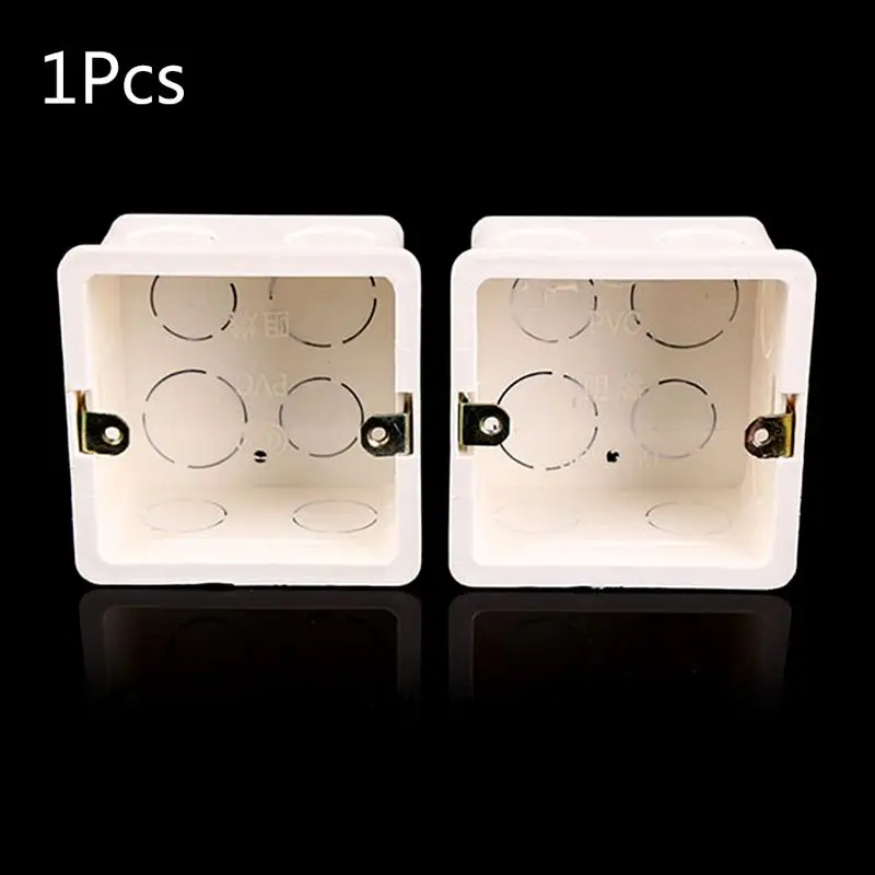 86X86 PVC Junction Box Wall Mount Cassette For Switch Socket Base Switch Bottom Box Electrical Box Accessories