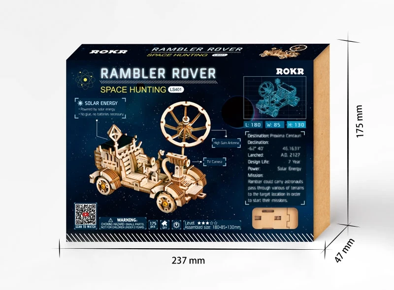 Robotime 4 вида деревянная солнечная энергия питание 3D подвижная космическая Охота DIY модель креативная игрушка подарок для детей и взрослых LS402