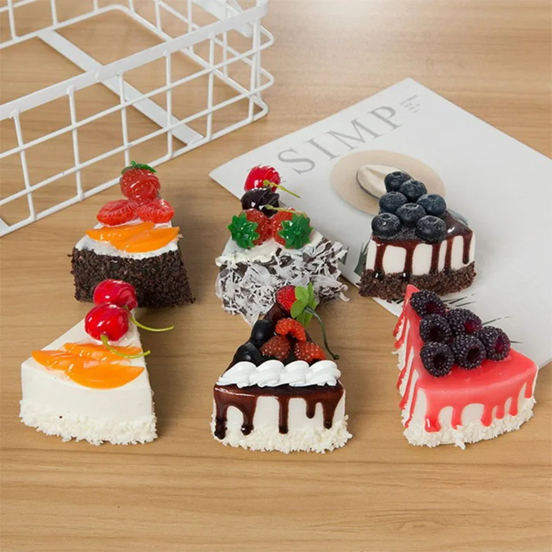 Simulation Fruit Cake Bread Model Food Photo Props Artificial Slicing Cake Fake Ice Cream Cute Toys Shop Display food model food photography props kitchen food toys fake food prank toys