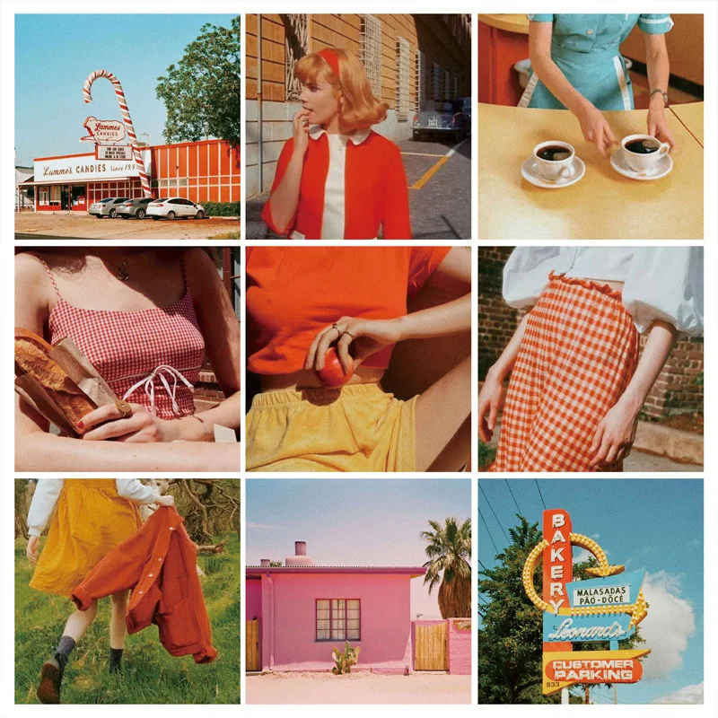 Conjunto de tarjetas de decoración para fotos, accesorios de arte Retro de estilo del último siglo para fotografía, colocación de tarjetas postales, pegatina de pared de habitación Diy