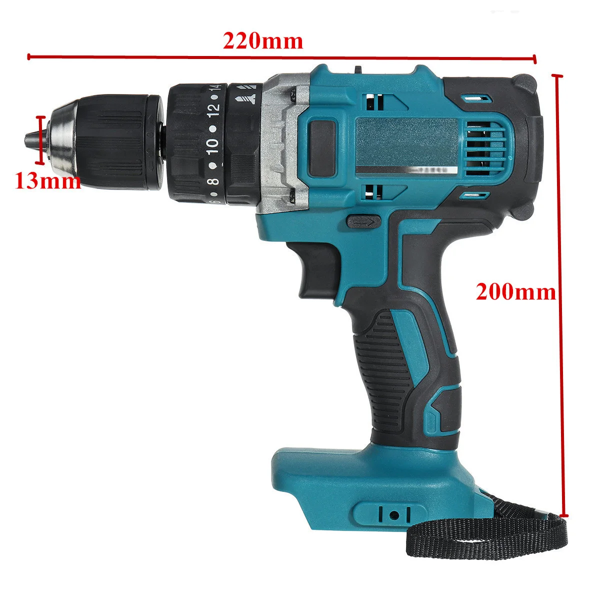 

Electric Cordless Impact Drill Hammer Screwdriver For Makita Battery 18V 3-In-1 0-1500r / Min For A Wide Range Of Applications