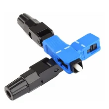 

SC UPC optical fiber connector less 0.3db Optics connector singlemode 125um FTTH Fiber Optic Fast Connector Free shipping