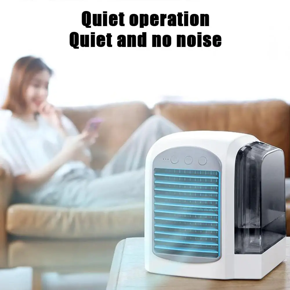 

3 Speed Mini USB Desktop Fan Personal Portable Cooling Fan with LED Night Light 3-Speed 380ml Water Tank Humidifier Mister Fan