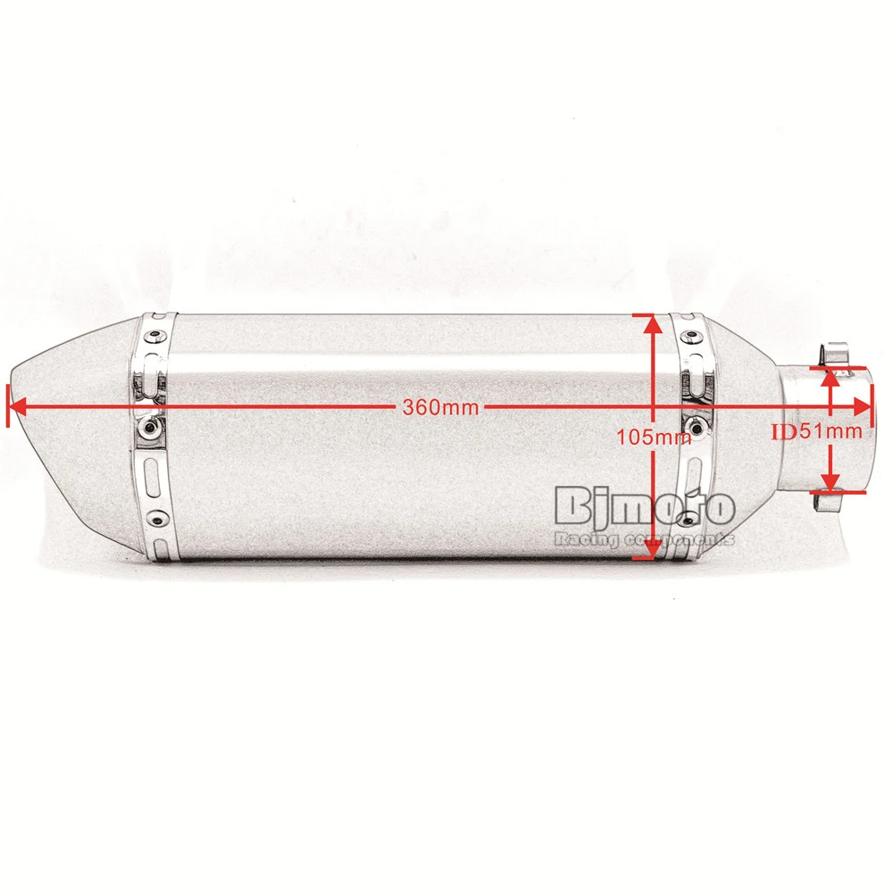 Универсальный мотоцикл Akrapovic выхлоп модифицированный Кроссовый глушитель для Honda CBR125 CBR400 CBR600 CBR100 ATV Dirt Pit Bike