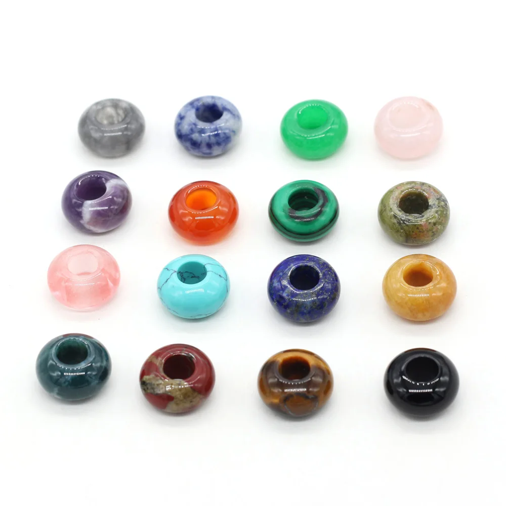 

Wholesale30PCS Natural Semi-precious Stone Abacus Shaped Large Hole Bead6MMBeads Making Necklace Bracelet Anklet Earring Jewelry