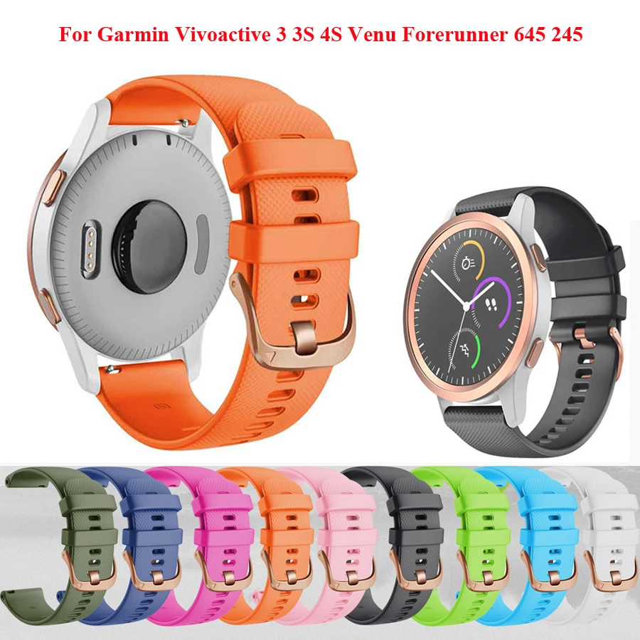Ремешок на запястье JKER для смарт часов Garmin Vivoactive 3 20 мм силиконовый ремешок Venu