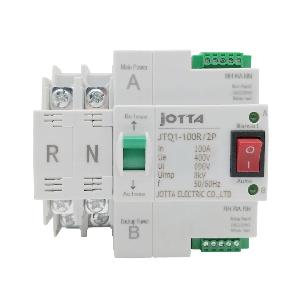 automático de dupla potência JTQ1-100A 2 p