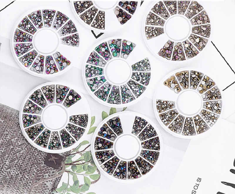 Смешанный цвет декоративный камень для ногтей AB цветные стразы неправильные бусины Маникюр Дизайн ногтей украшения кристаллы в колесе 3D аксессуары для ногтей